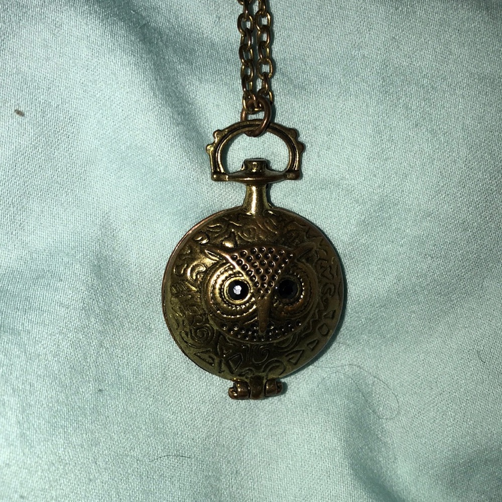 Owl golden locket